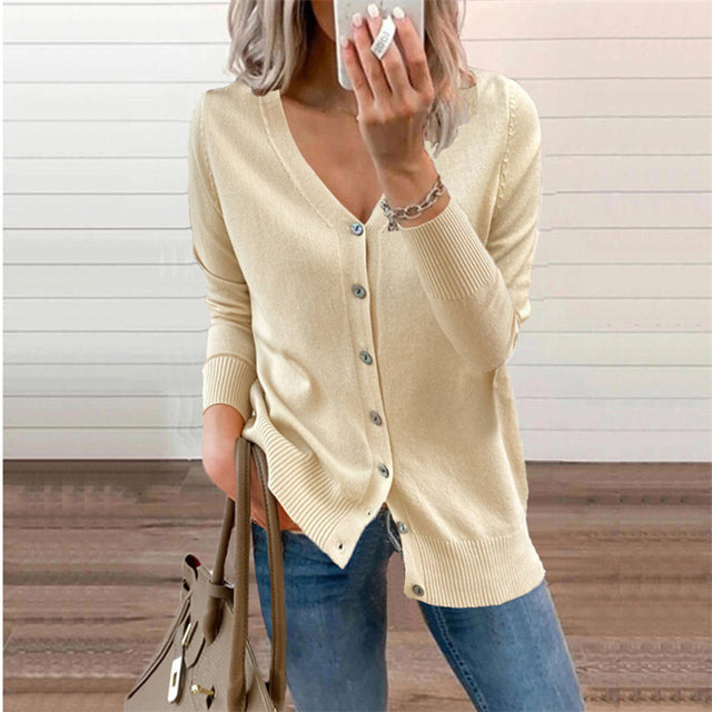 Basic-Strickcardigan | V-Ausschnitt | Zeitlos & Vielseitig